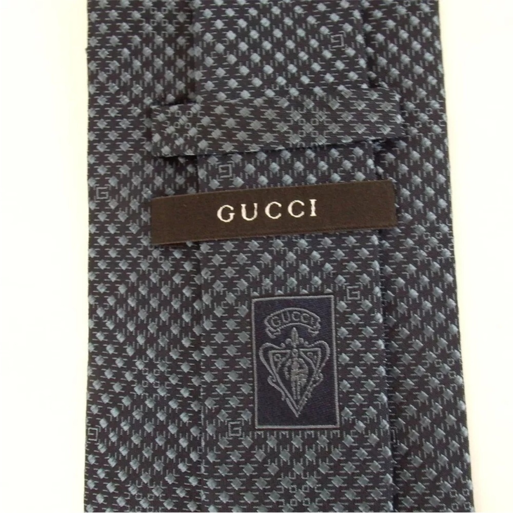 AUTH Gucci GG 100% Silk Tie - Picture 4 of 5
